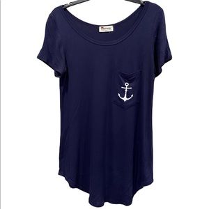 Large Navy French Pastry Hope Is The Anchor of My Soul T-Shirt